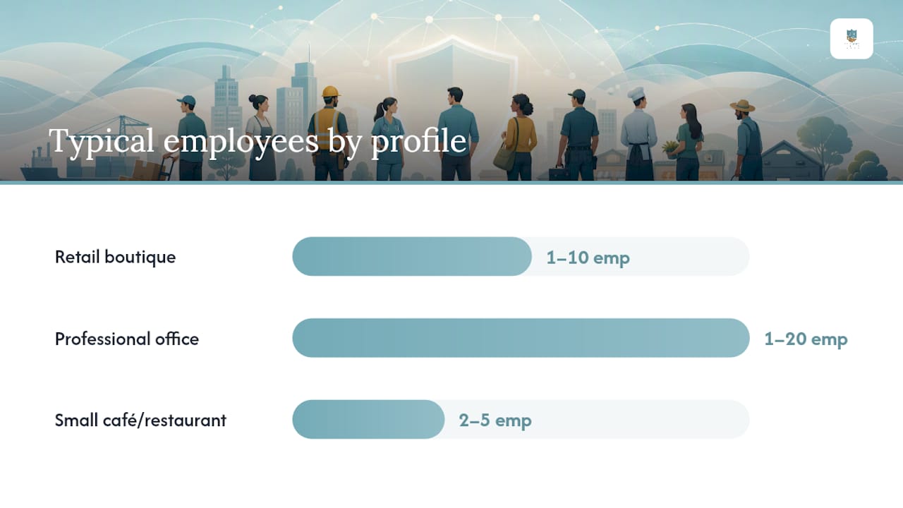 Comparison of business profiles and BOP coverage limits