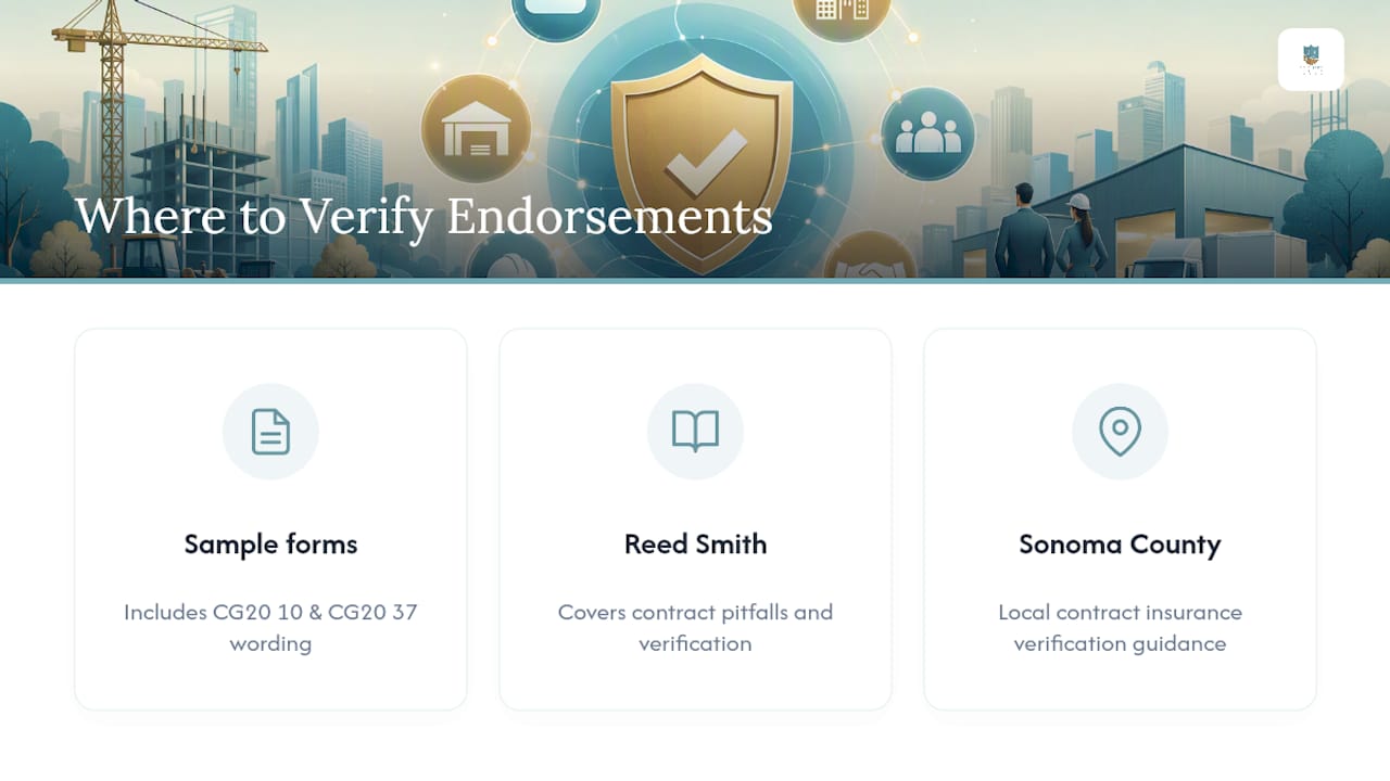 Where to Verify Endorsement Language and Contract Terms — overview diagram