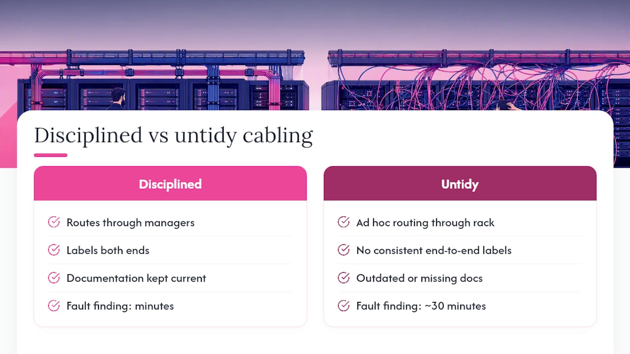Why disciplined cabling pays for itself faster than people expect — overview diagram