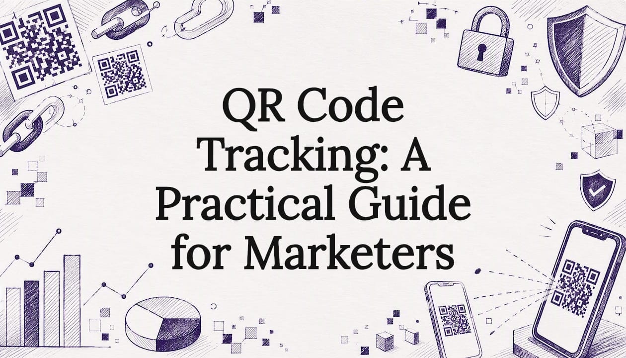 Decorative title card illustration for QR code tracking article