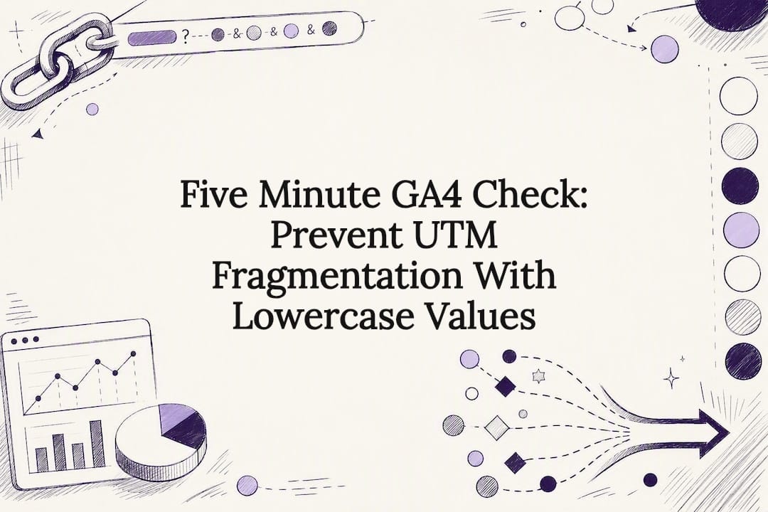 Five Minute GA4 Check: Prevent UTM Fragmentation With Lowercase Values