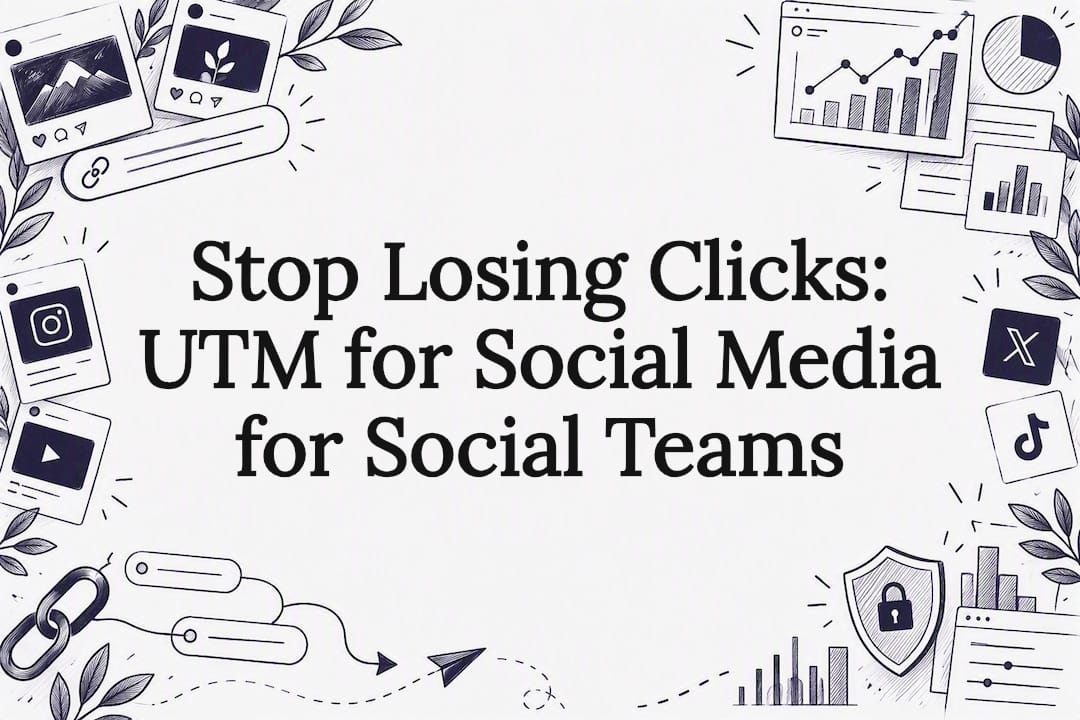 Decorative UTM social tracking title card