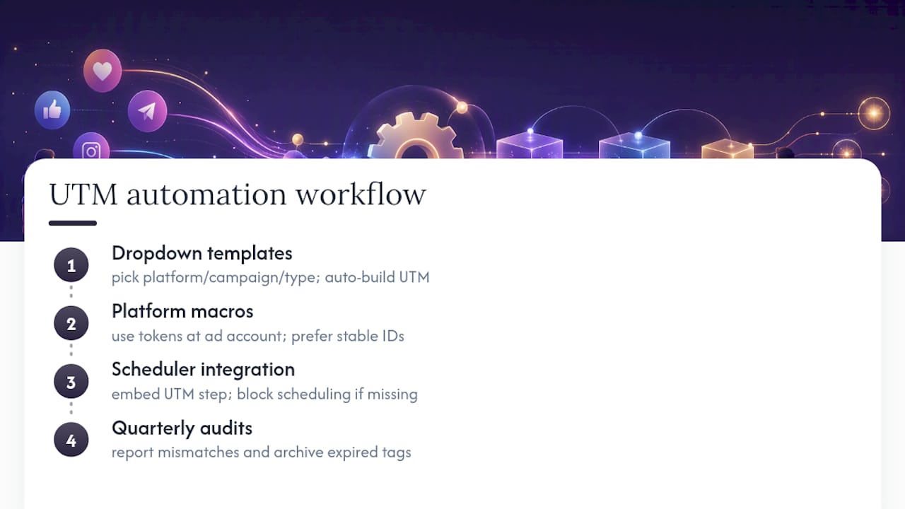 Three-layer UTM automation workflow