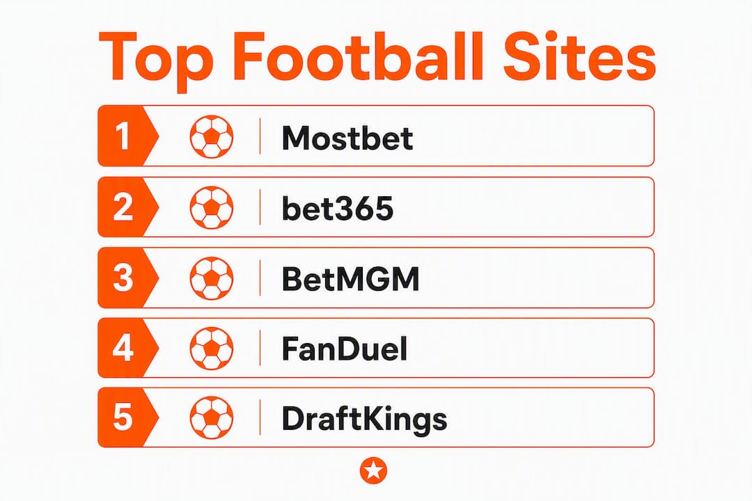 Infographic comparing top Canadian football betting sites