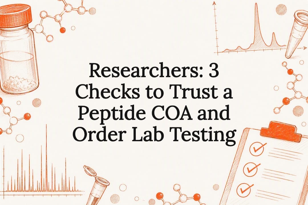 Peptide COA verification title card