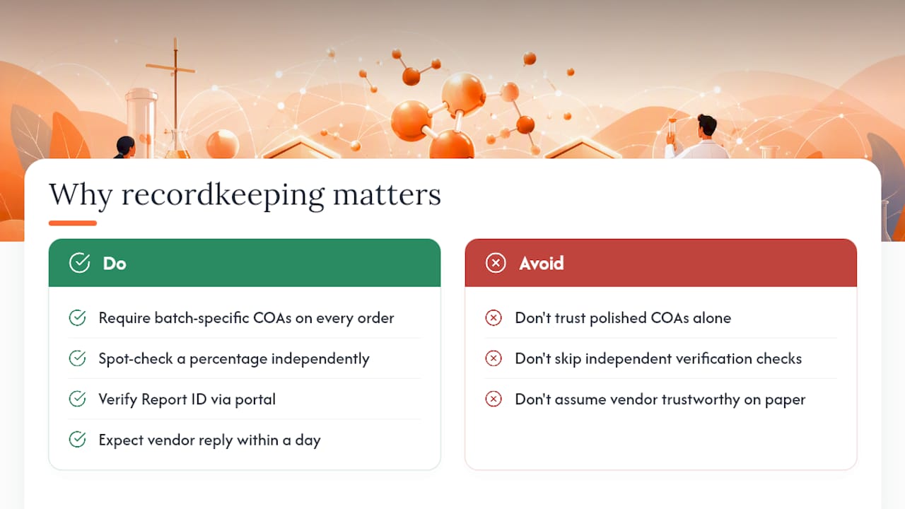 Why Recordkeeping Matters More Than Perfect Chemistry — overview diagram
