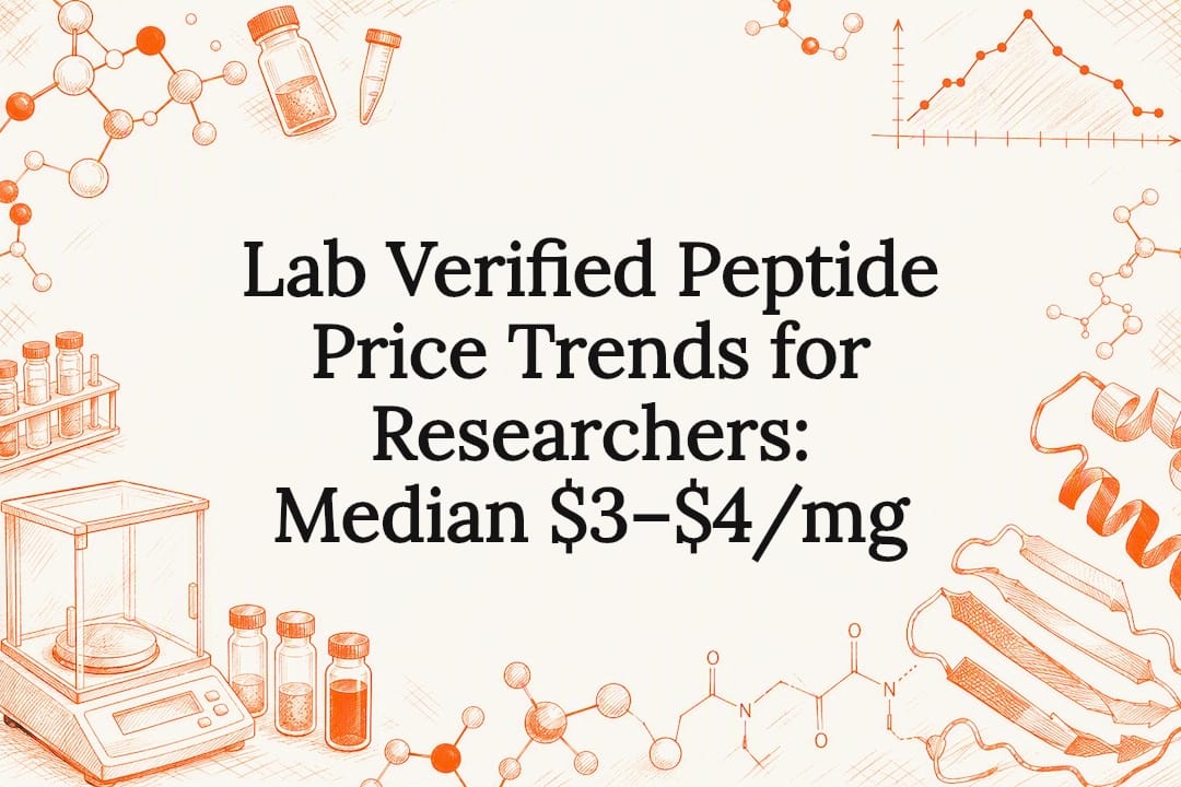Decorative peptide pricing title card