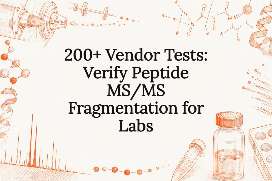 Peptide fragmentation title card illustration