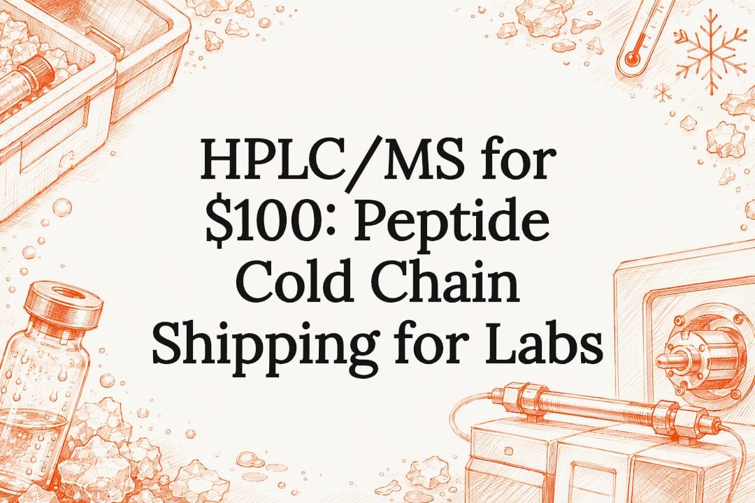 Decorative peptide cold chain title card