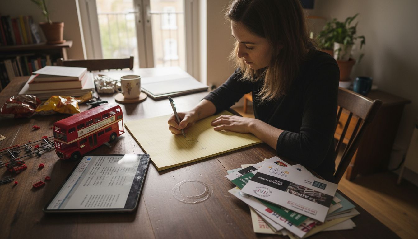 Woman mapping website structure at home