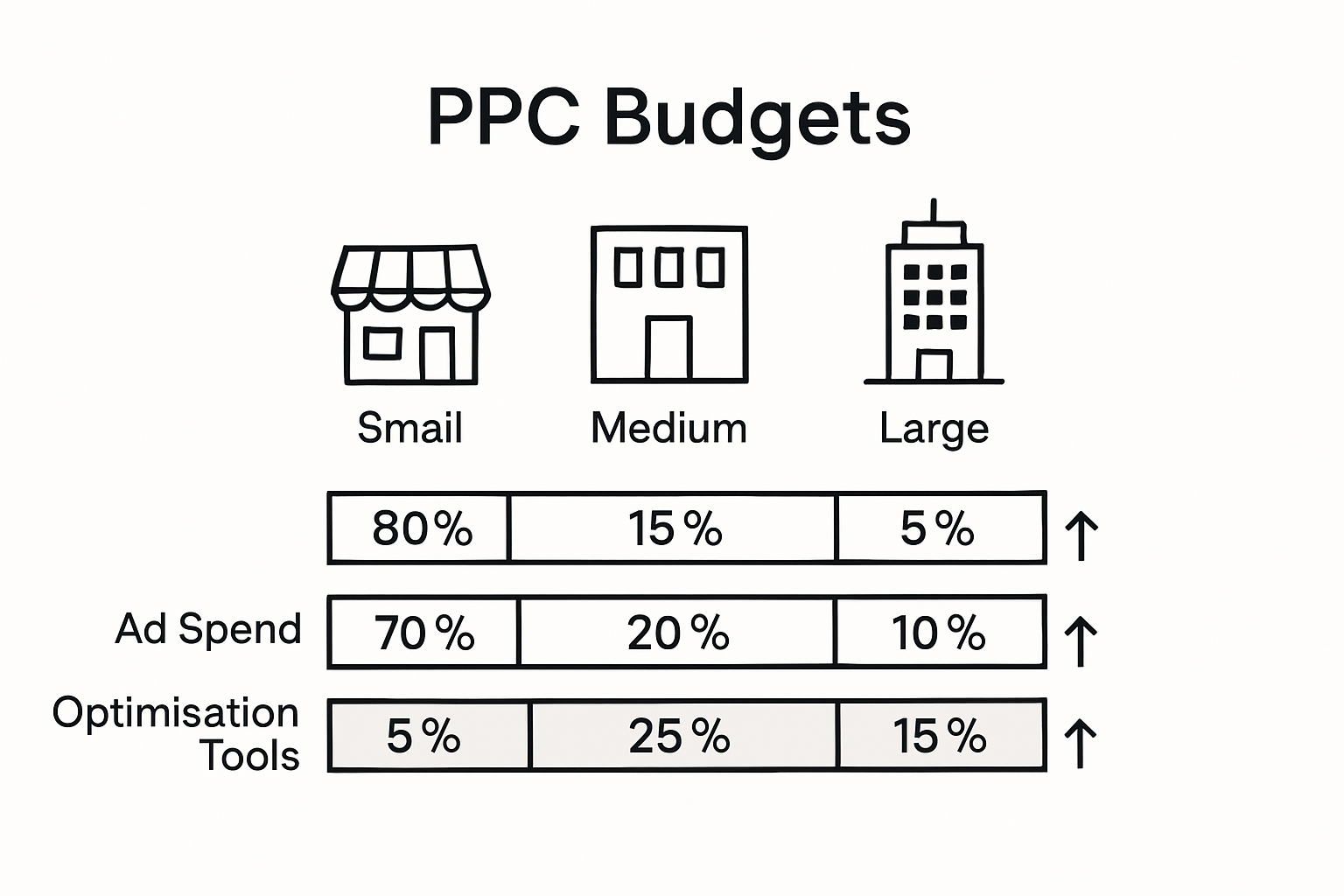 Infographic PPC budget breakdown for London businesses
