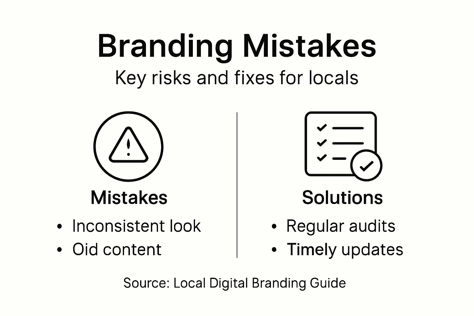 Infographic of branding risks and solutions