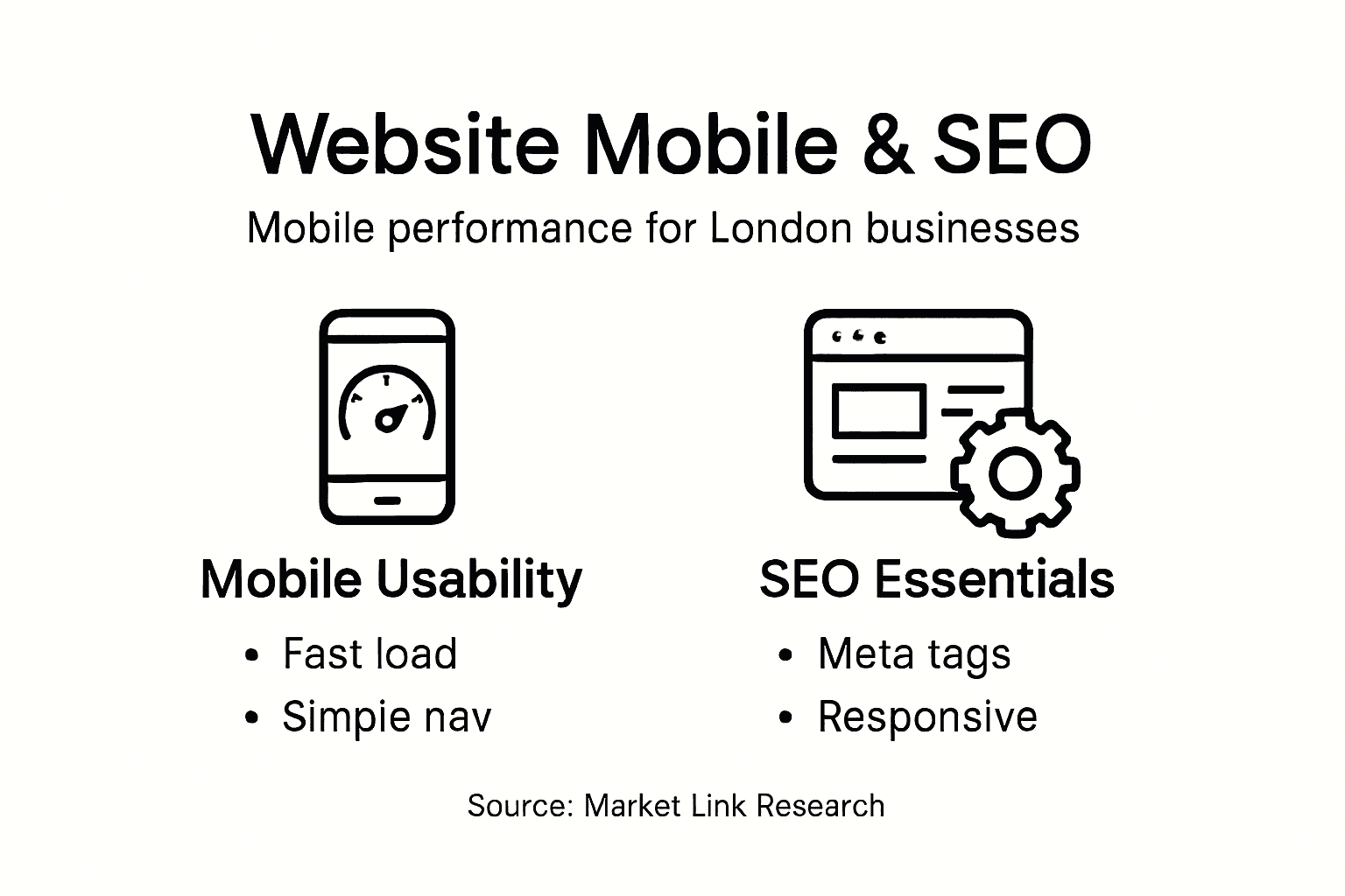 Infographic showing mobile usability and SEO essentials