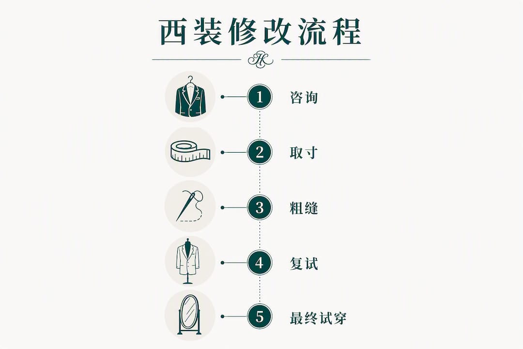 西装修改流程分步详解图
