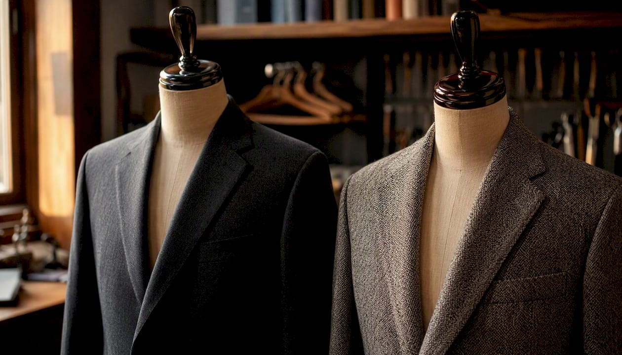 Comparison of fused and canvassed lapel rolls