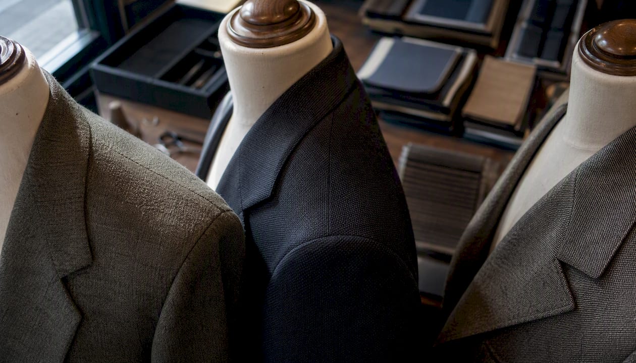 Close-up jacket shoulder style comparison