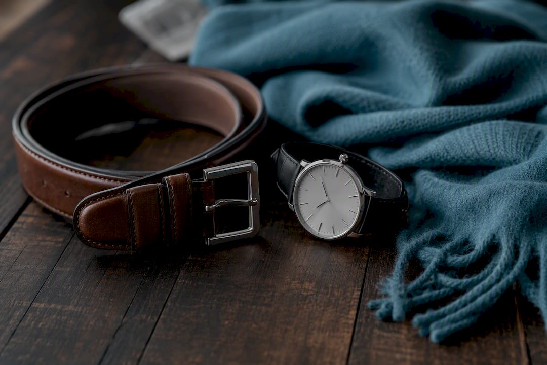 Smart casual men's accessories close-up