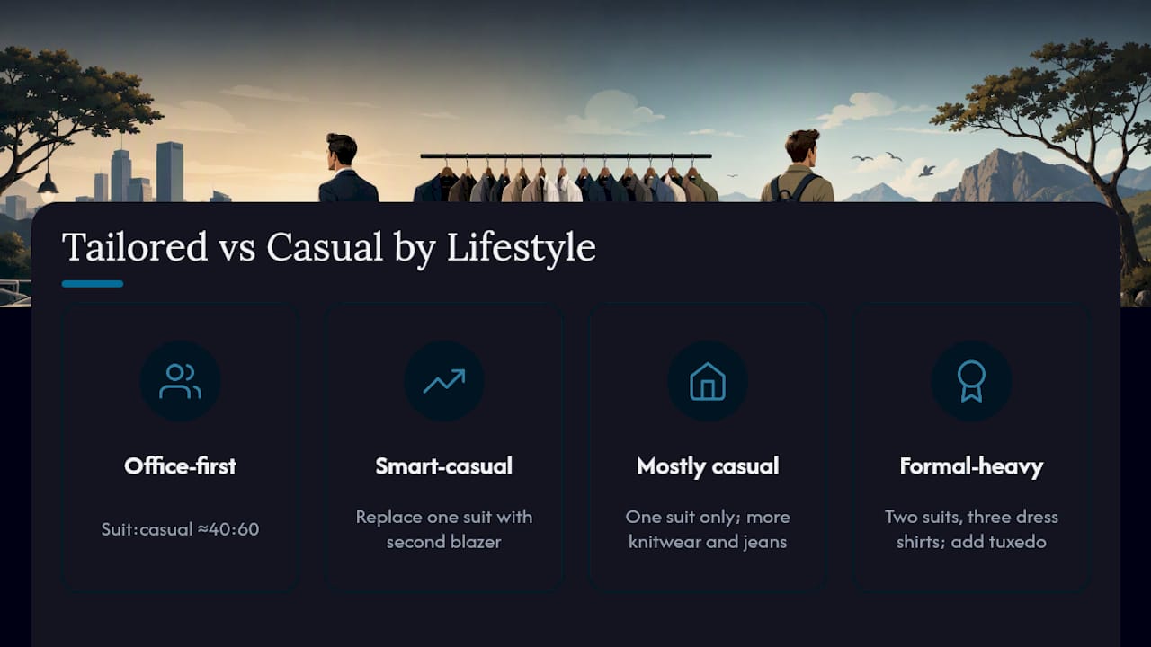 Lifestyle variations in tailored capsule wardrobes