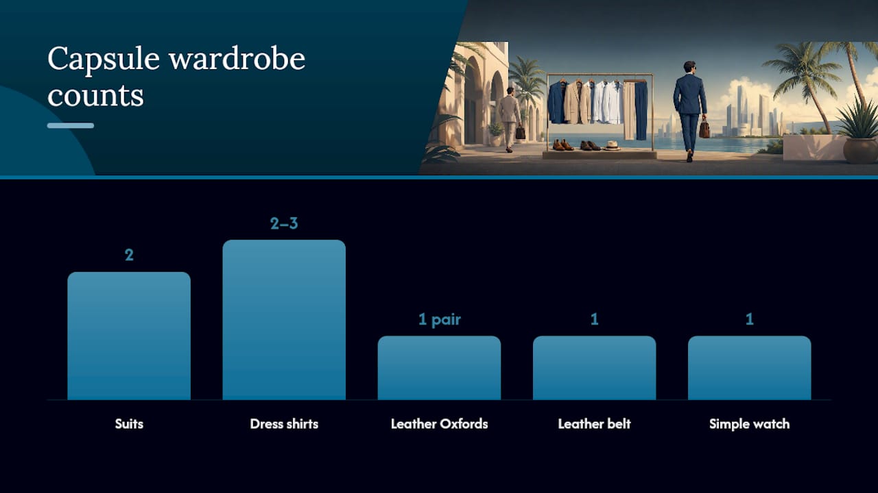 Building a business formal capsule wardrobe that actually works — overview diagram