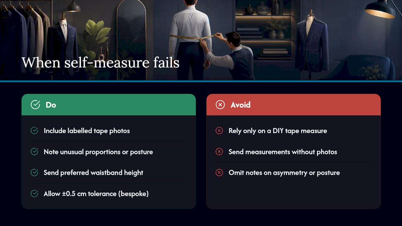Ron's tailoring perspective: when self-measuring isn't enough — overview diagram