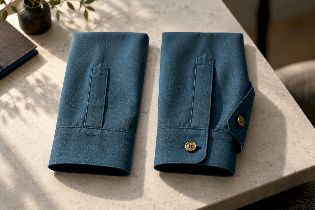Two sleeve placket construction options