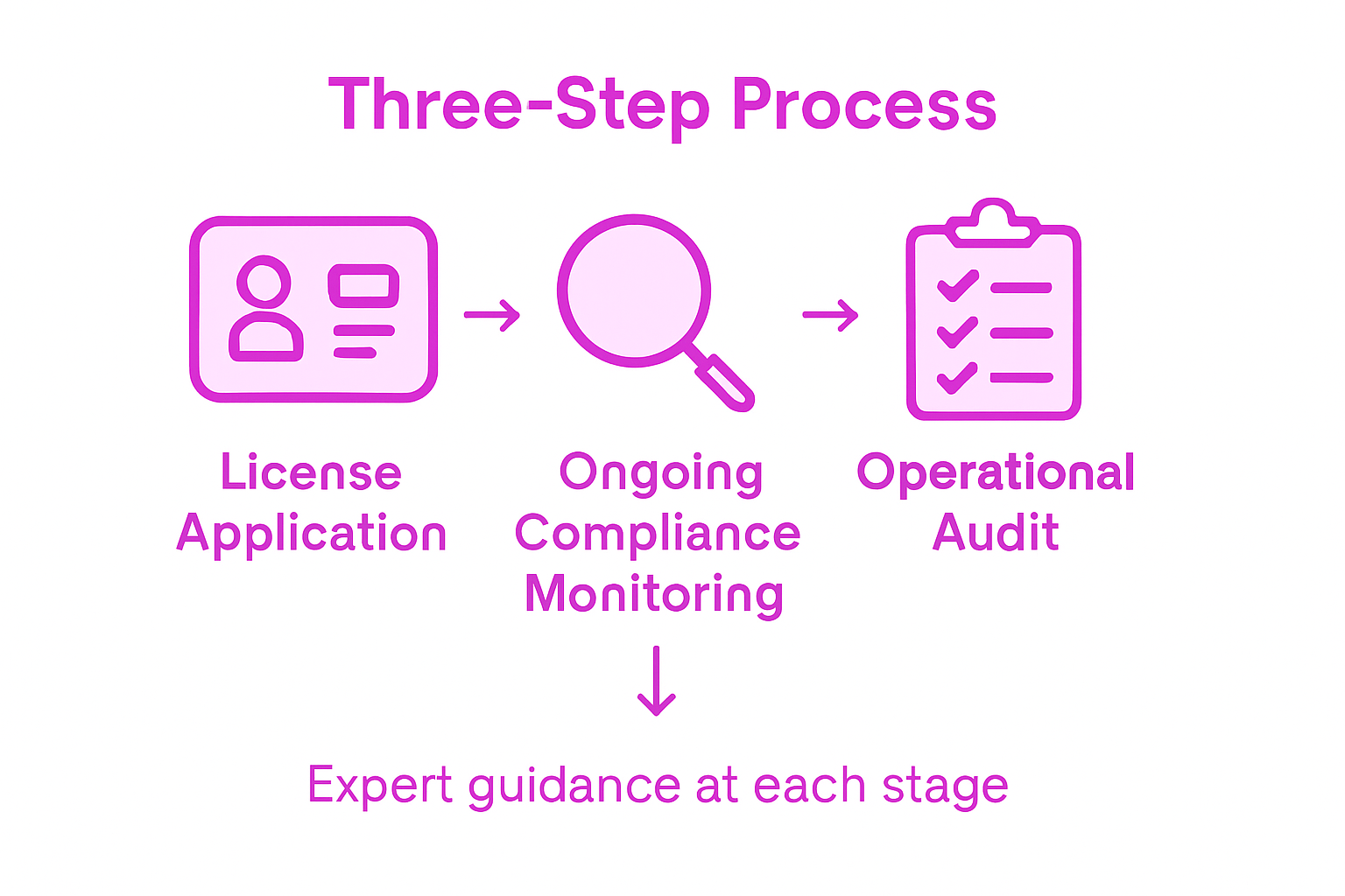 Fintech compliance process in three steps