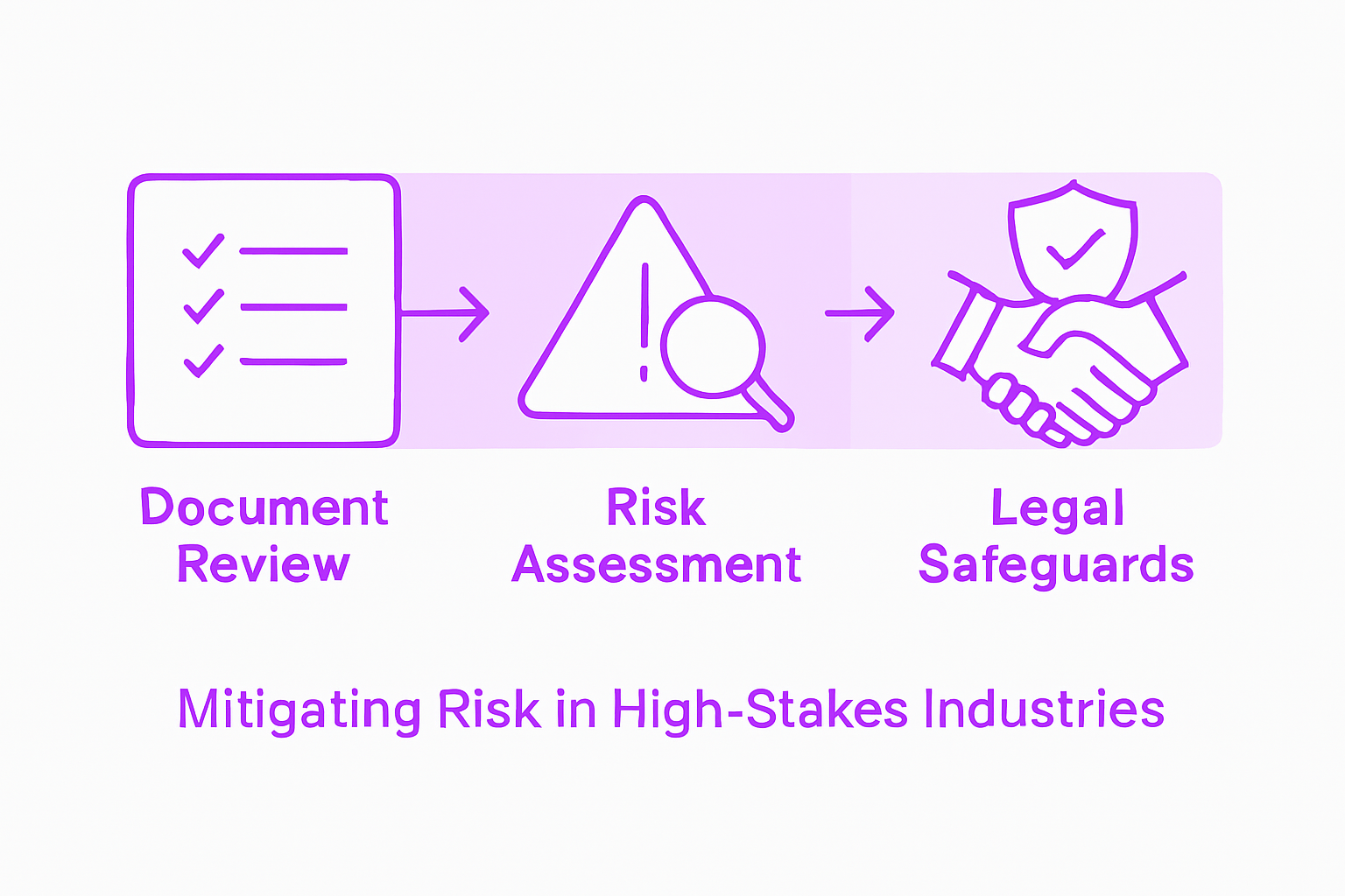 Infographic showing risk mitigation legal process