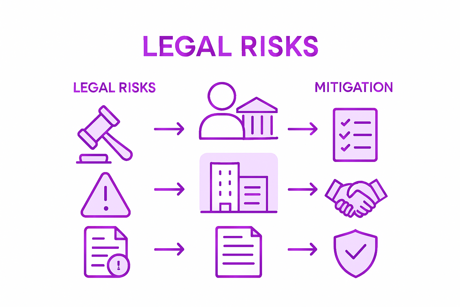Infographic matching contract risks to mitigations