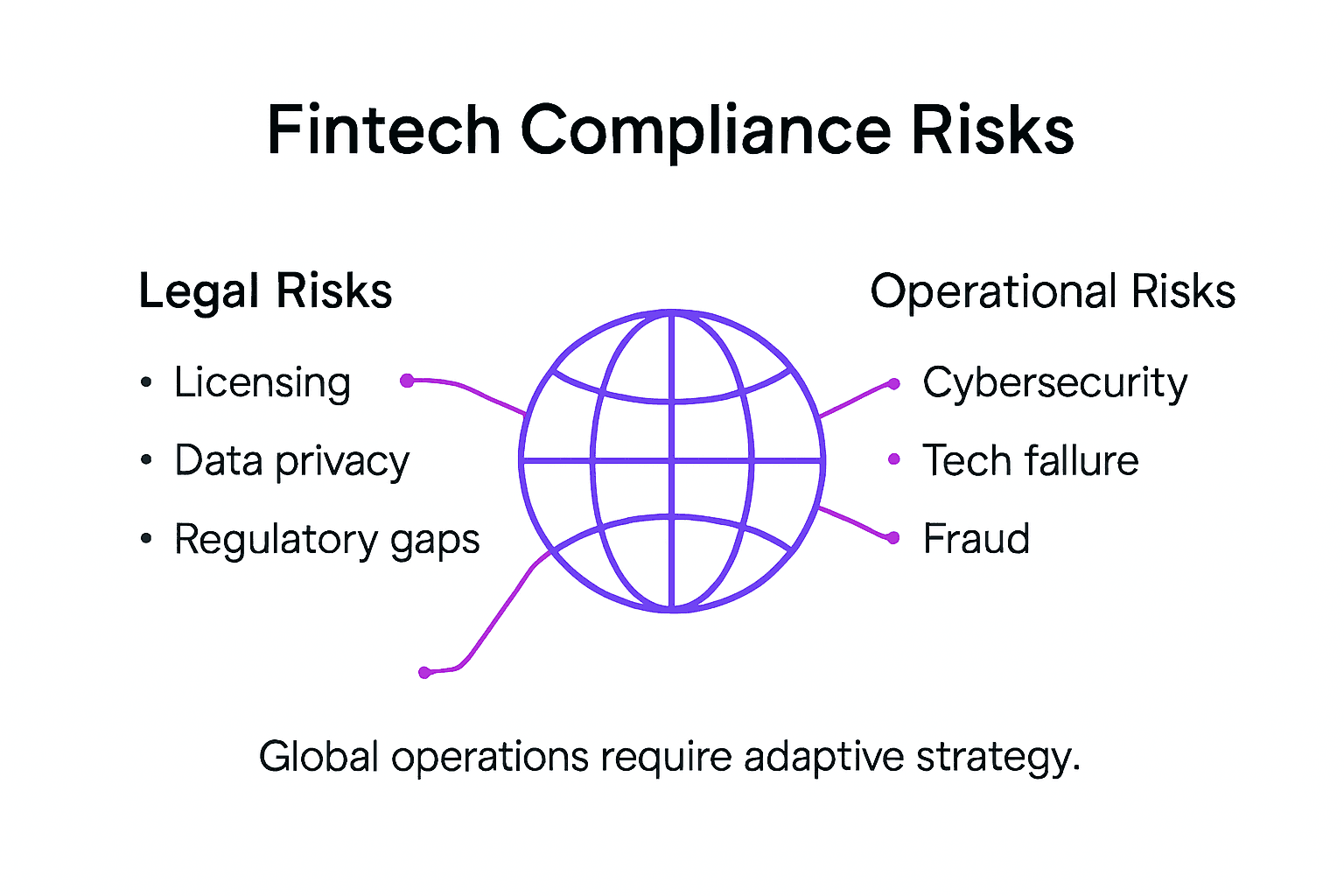 Infographic of fintech compliance and risk areas