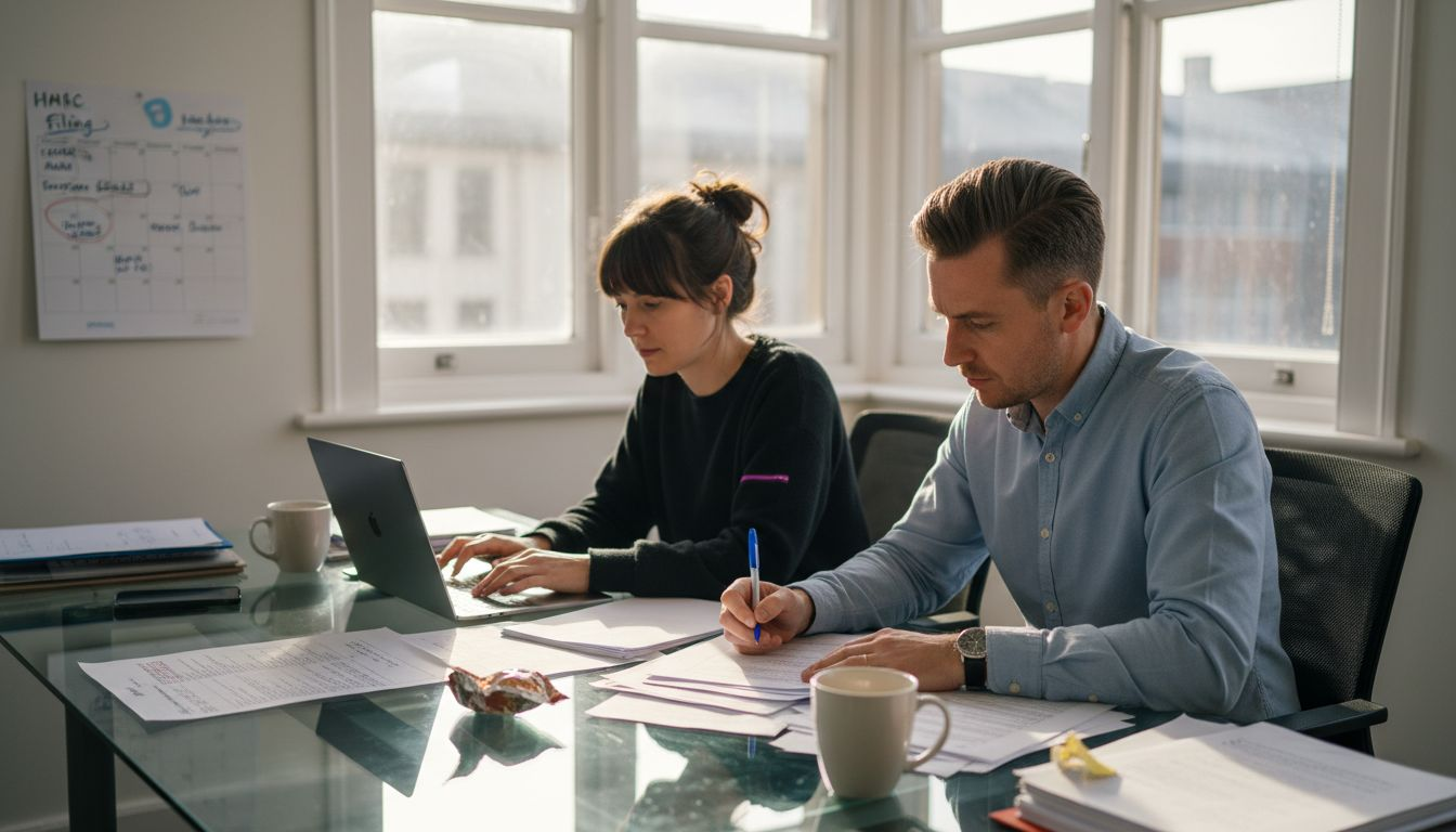 Startup founders review legal compliance documents