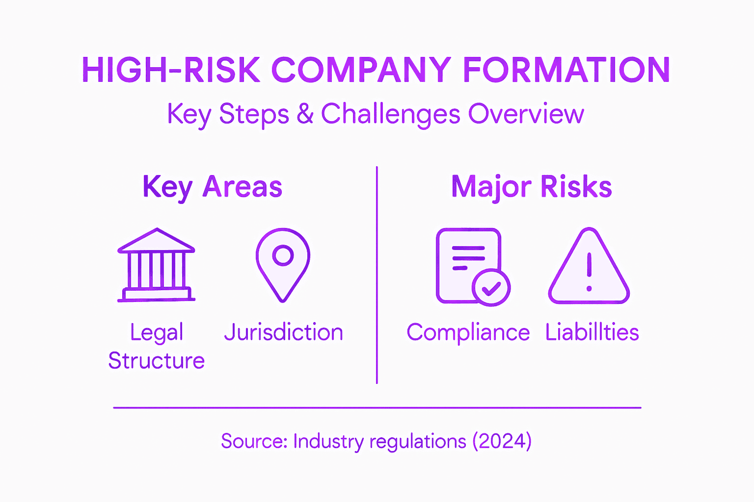 Infographic summarizing high-risk company formation
