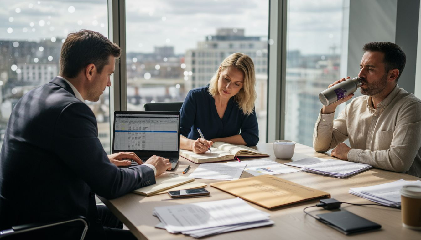 Fintech team reviewing license requirements