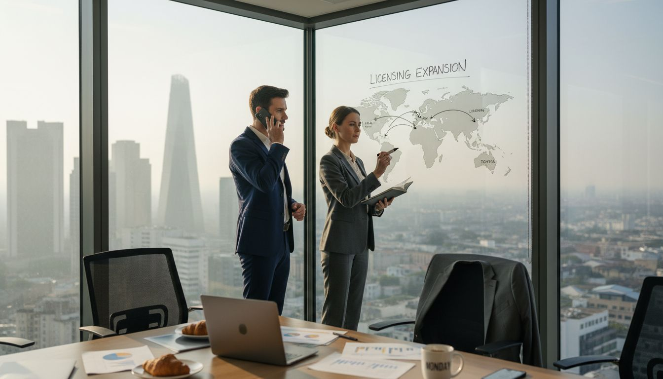 Fintech executives planning in modern office