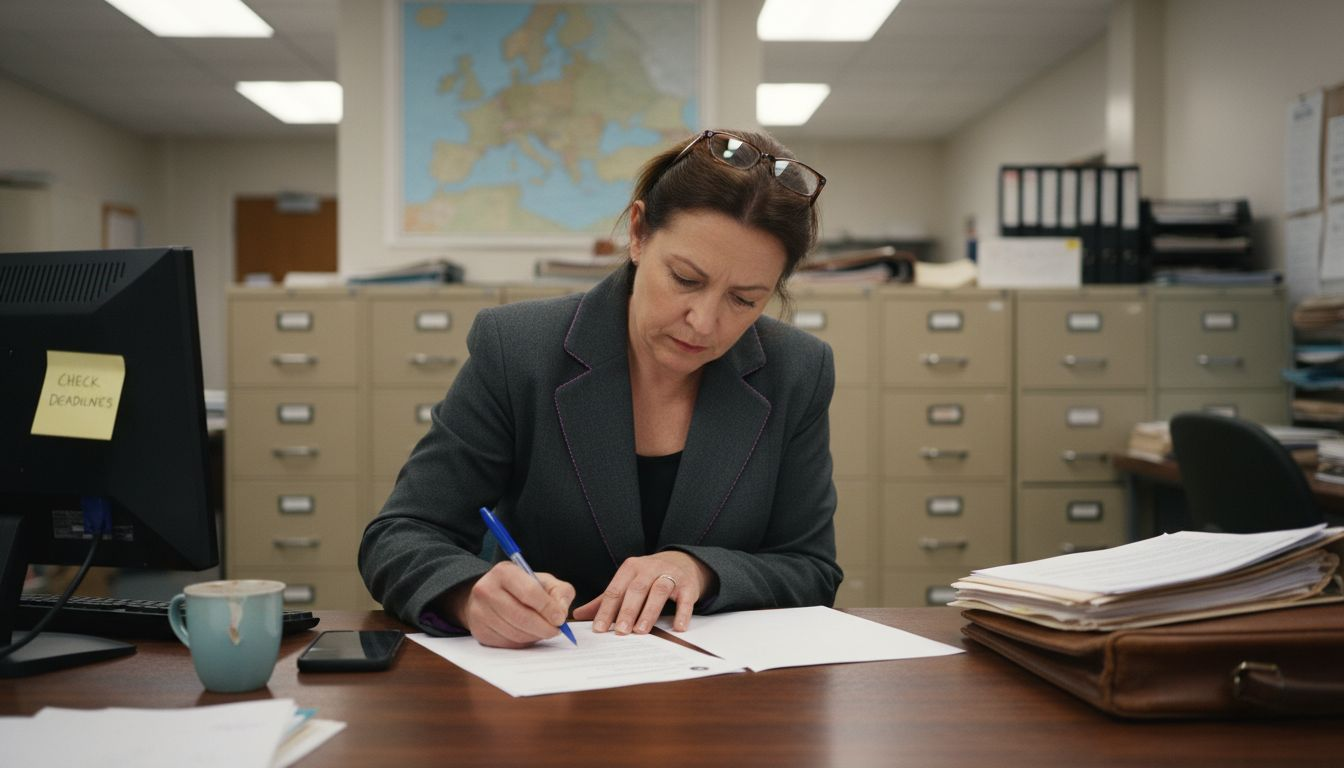 Businesswoman signing company formation papers