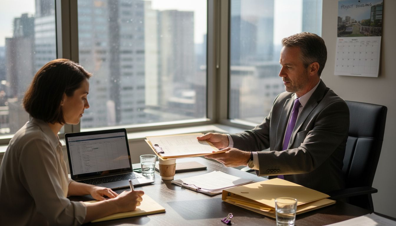 Business consultant meeting about offshore setup