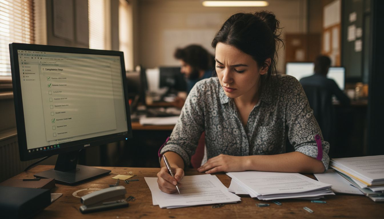 Agent reviewing offshore incorporation paperwork