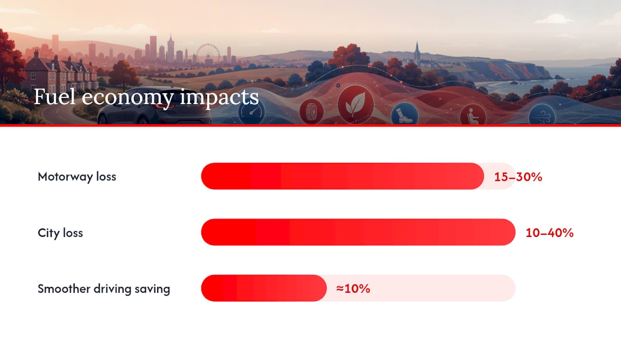 Driving style fuel economy impact comparison