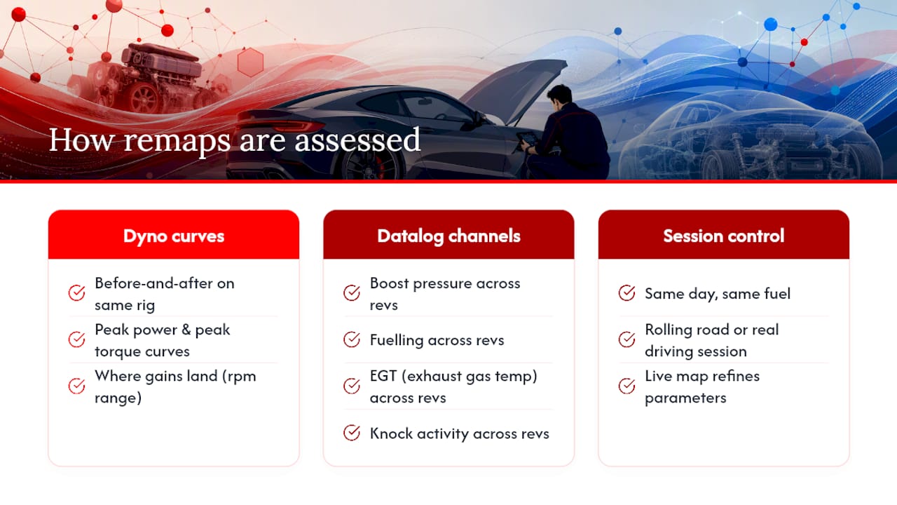 Dyno curves beside remap safety data