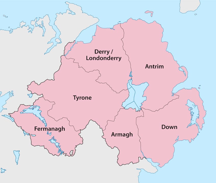 Counties of Northern Ireland - Wikipedia