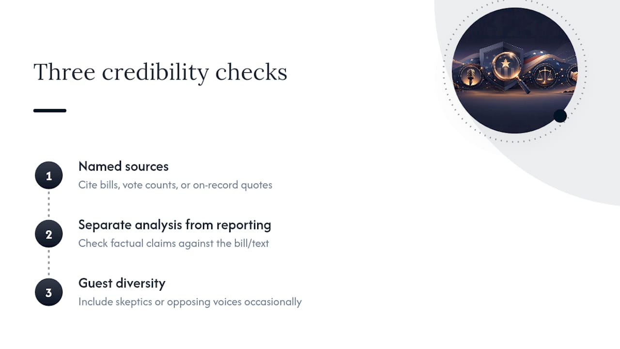Three checks for podcast credibility