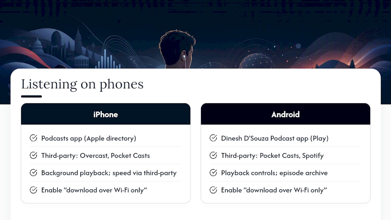 How Do You Listen on an iPhone or Android Phone? — overview diagram