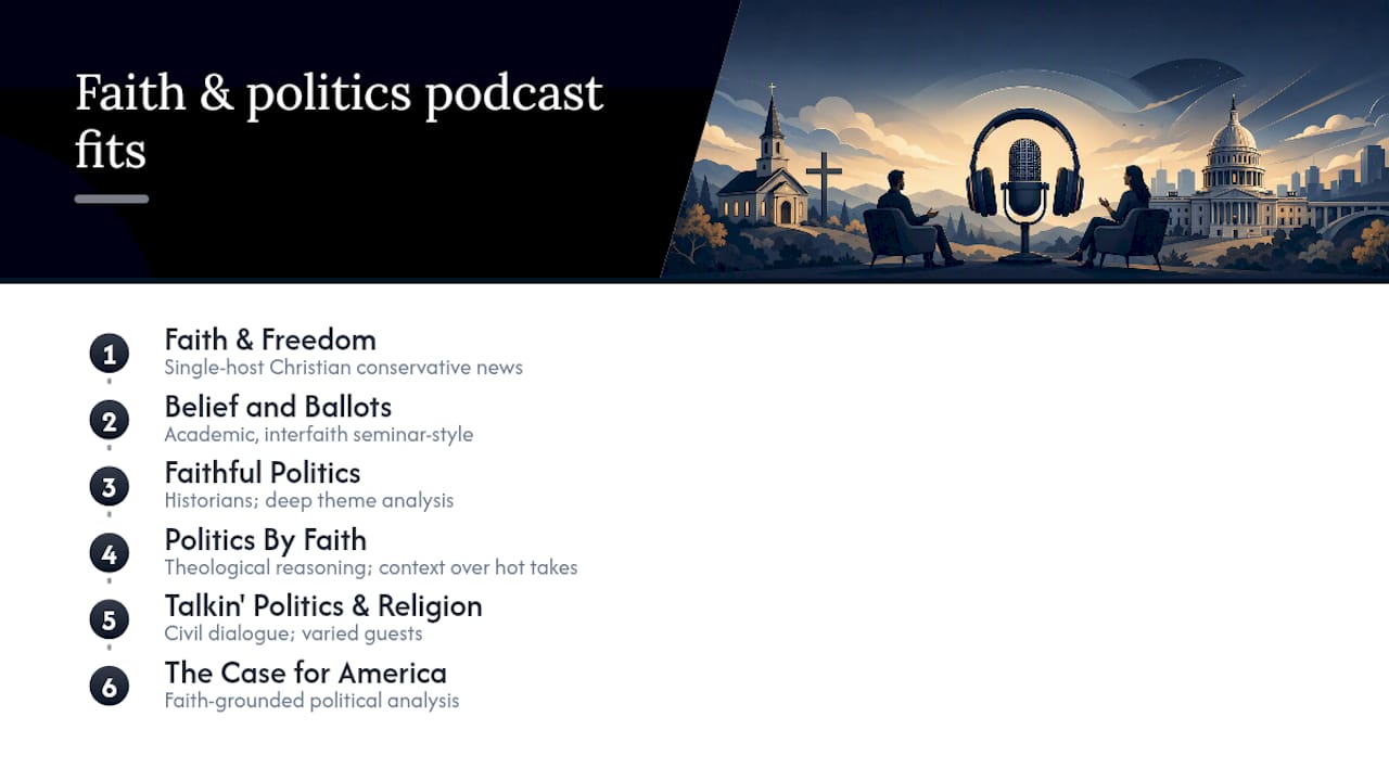 The Best Faith and Politics Podcasts to Subscribe To — overview diagram