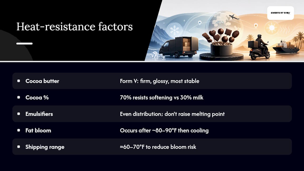 The Science Behind Heat Resistant Chocolate — overview diagram
