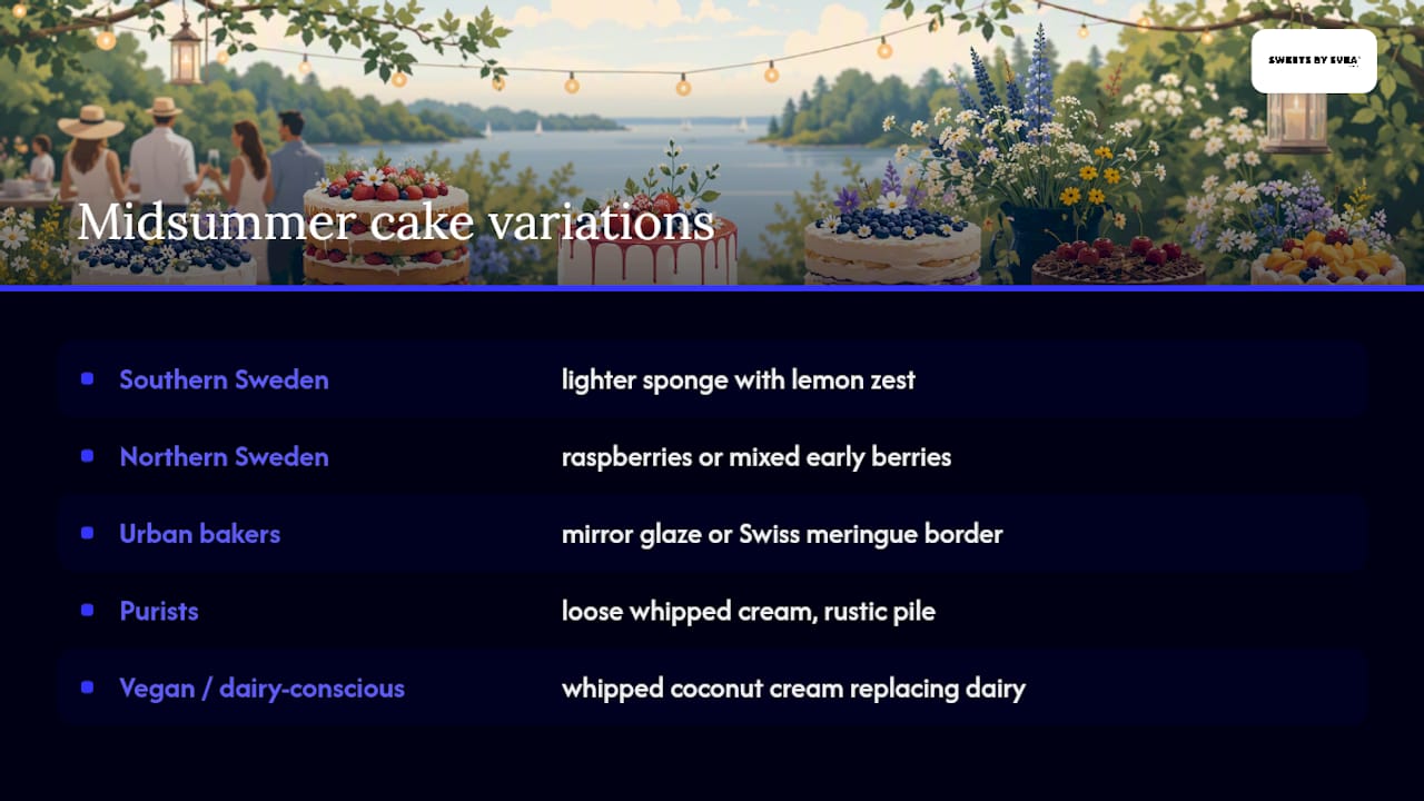 Regional Variations on Midsummer Sweets — overview diagram