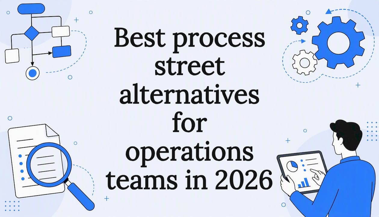 Decorative title card illustration for process management article