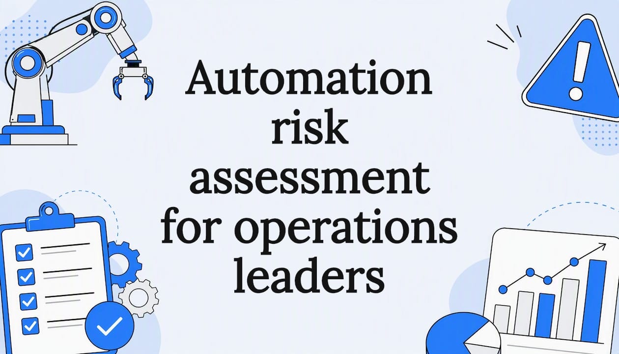 Decorative automation risk title card illustration