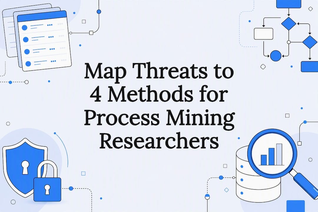 Decorative title card illustration for process mining privacy article