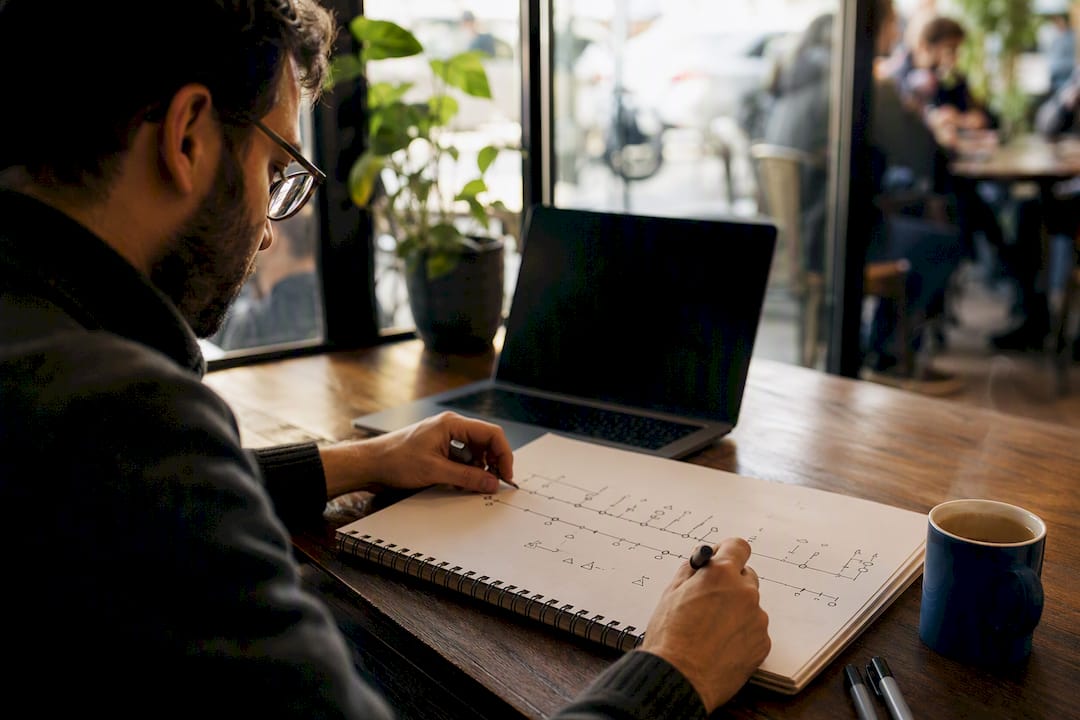 Hands adjusting event log anonymization timeline