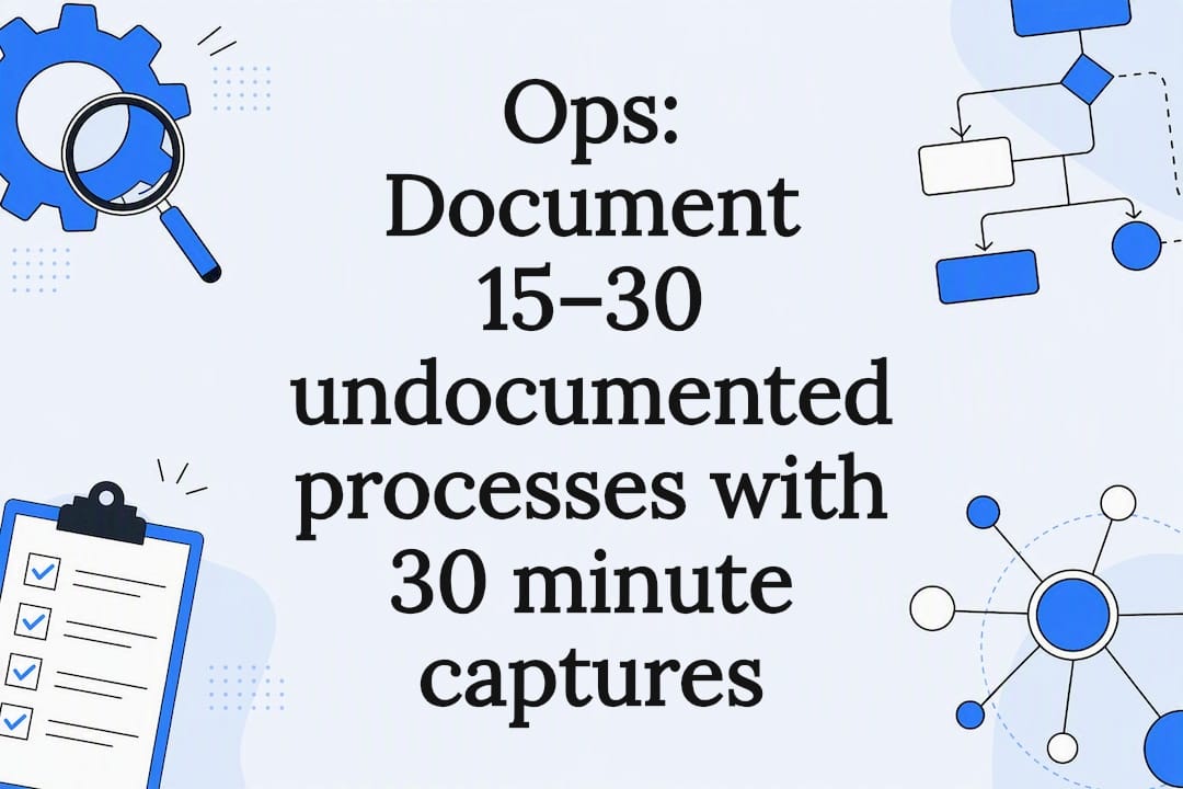 Decorative title card illustration for process documentation article