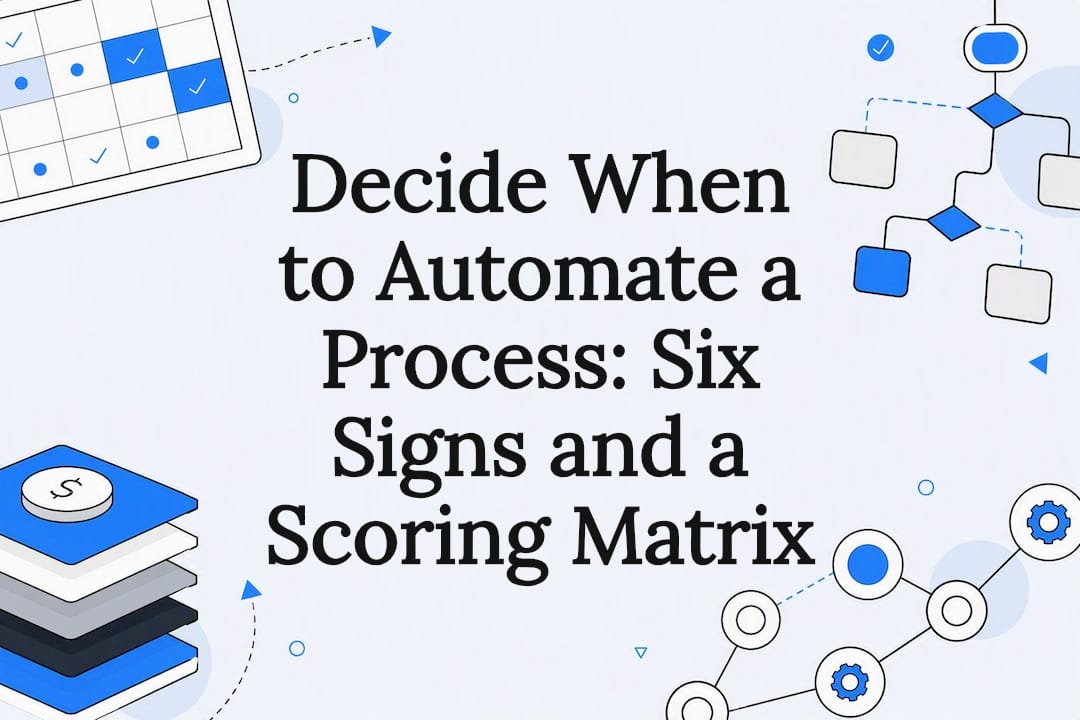 Automation scoring matrix title card illustration